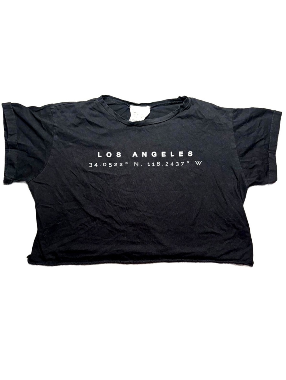 French Pastry Black Los Angeles Cropped T-Shirt, Size M